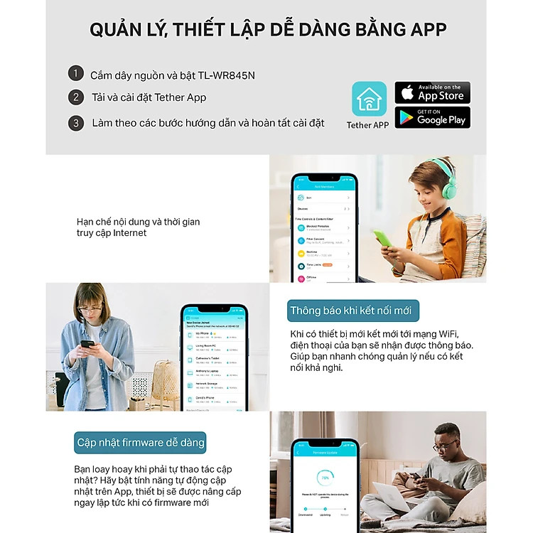 Hình ảnh Bộ phát Wifi TP-LINK TL-WR845N 300 Mbps, 3 ăng ten rời - Hàng Chính Hãng