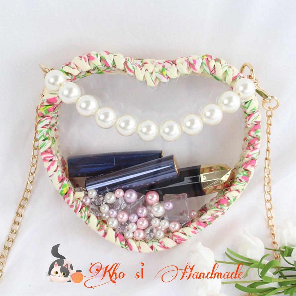 Mica trái tim nhọn đầu chuyên làm túi xách handmade