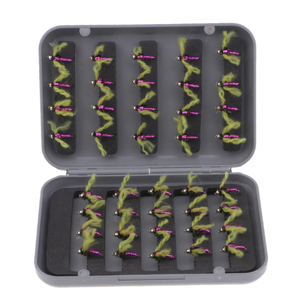 40Pcs/Box Assortment Fly Fishing Flies Simulation Insects Dry Flies