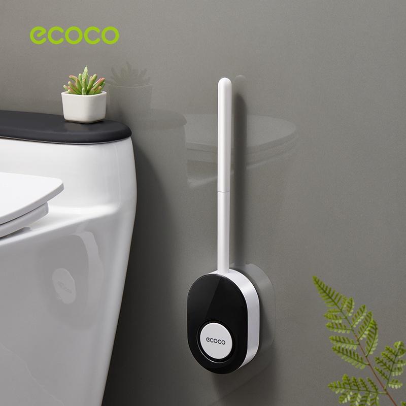 Cọ Nhà Vệ Sinh E2204 Có Giá Đỡ - Cọ Bồn Cầu ToiLet Chất Liệu Silicon Mẫu Mới Dán tường