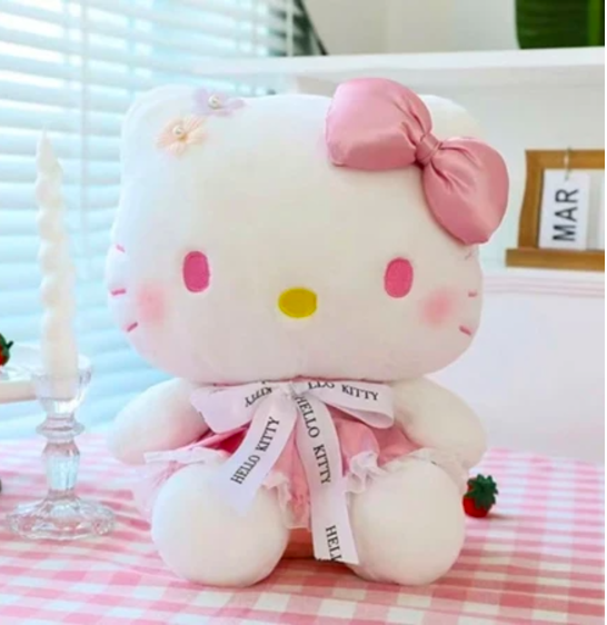 Thú nhồi bông Kuromi, Melody, Kitty đáng yêu - Size từ 22cm đến 45cm - Quà tặng gấu bông nhiều mẫu êm mịn cho bé