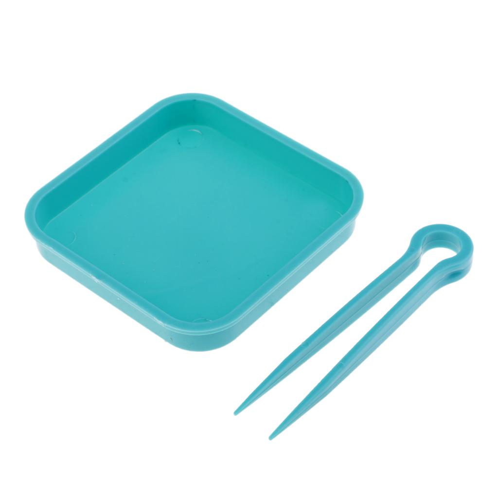 2xBreathable Fishing Tackle Box Earthworm Red Worm Lure Bait Waist Box Blue