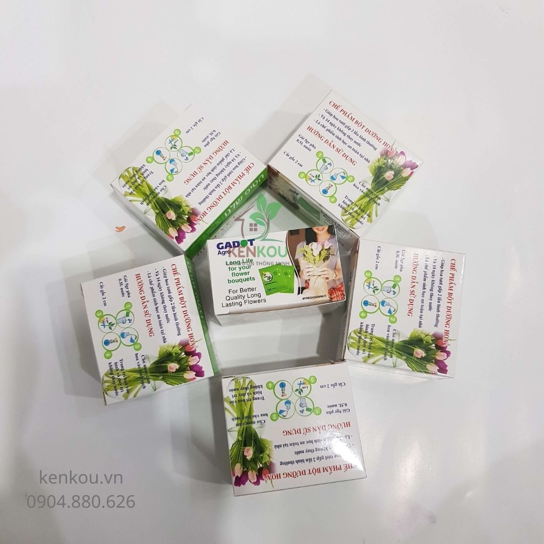 BỘT DƯỠNG HOA TƯƠI LÂU Combo 10 hộp hiệu Long life Israel - dành cho người chơi hoa