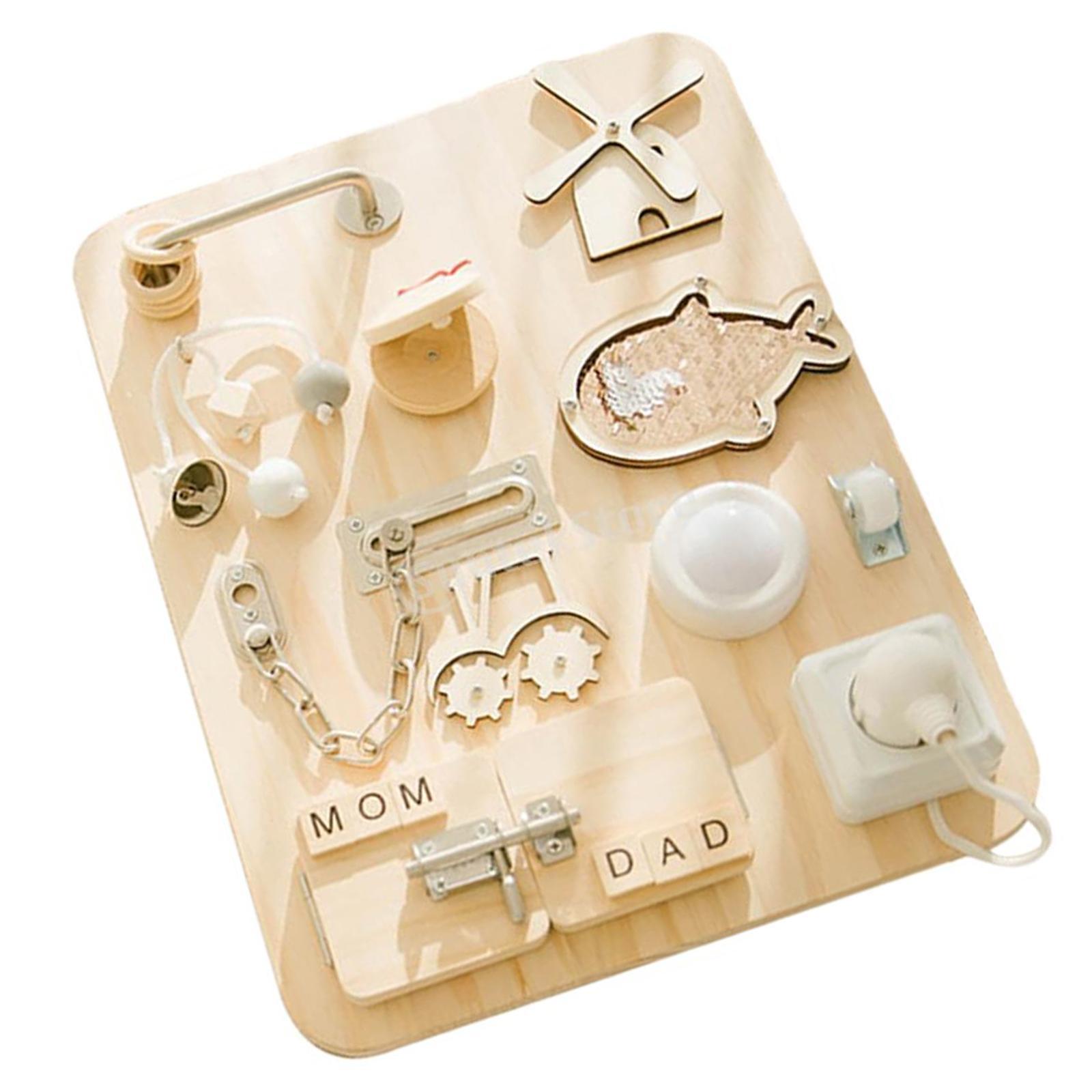 Montessori Toys Busy Board Toddlers Sensory Boards  Wooden for Kids