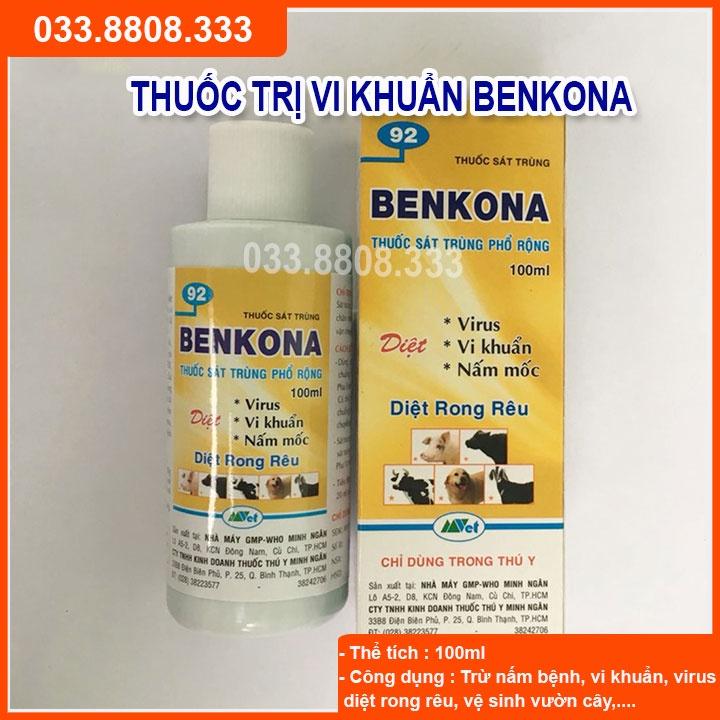 BENKONA 100ml  TRỪ NẤM VI KHUẨN NẤM MỐC RONG RÊU