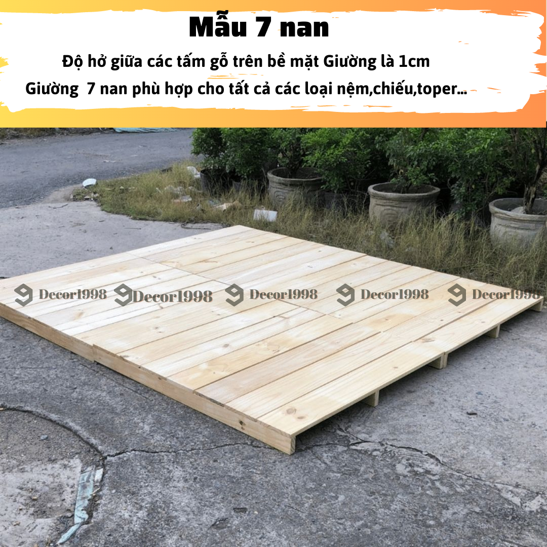 GIƯỜNG NGỦ CÓ HỘC KÉO, PALLET LÓT NỆM CAO 20CM HỘC KÉO GỖ THÔNG MỚI NHẬP KHẨU