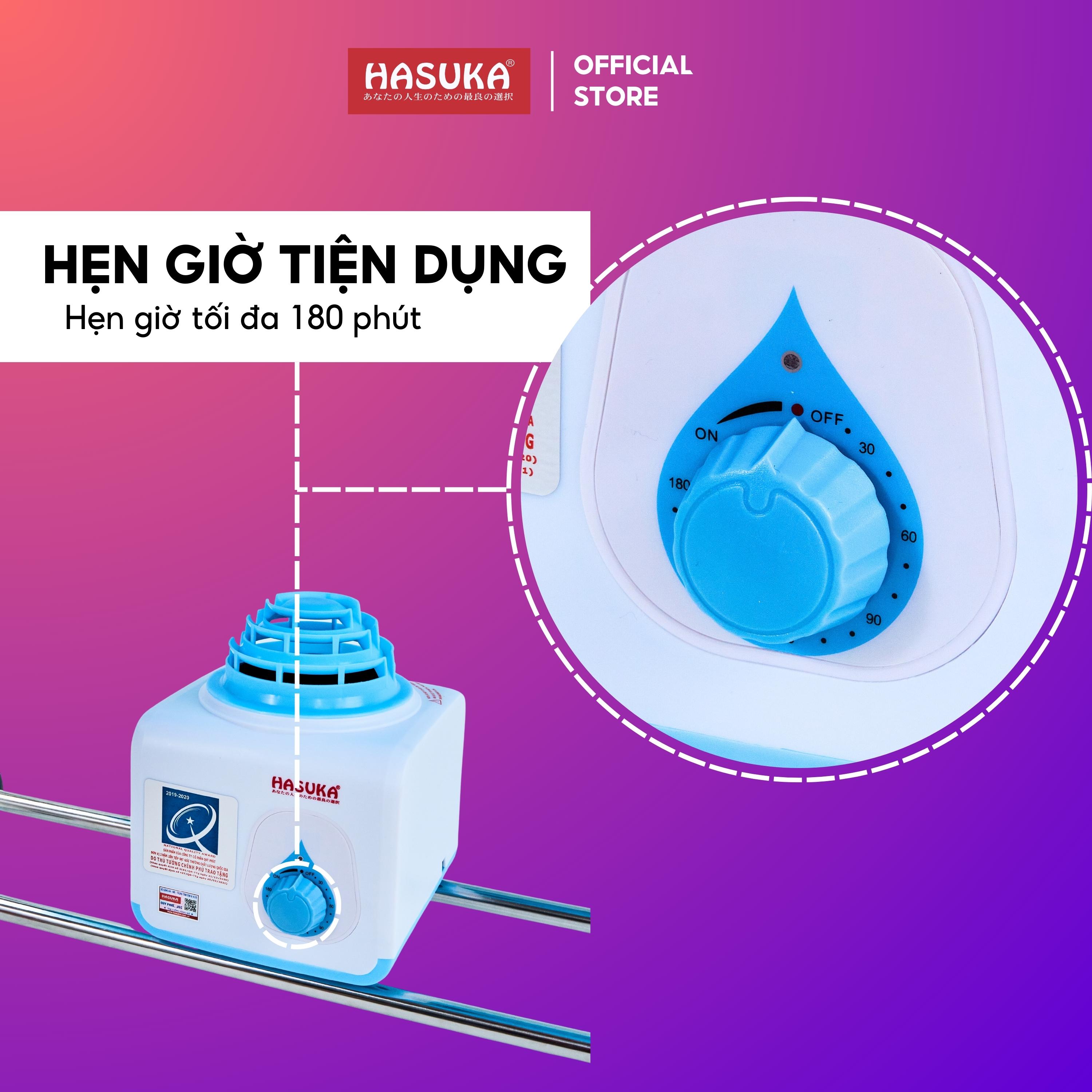 Tủ sấy quần áo HASUKA HSK-115 công suất nóng 1200W- Công nghệ sấy cộng hưởng nhiệt PTC tăng khả năng bảo vệ quần áo - HÀNG CHÍNH HÃNG