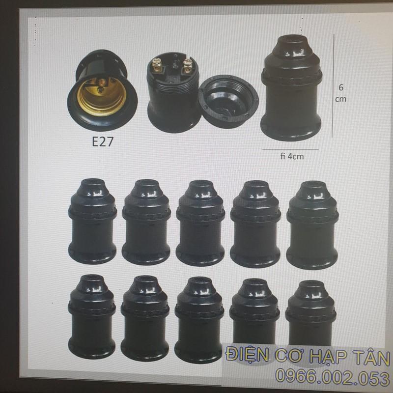 Đuôi đèn thả , đuôi đèn xoáy e27 đen trắng 27mm