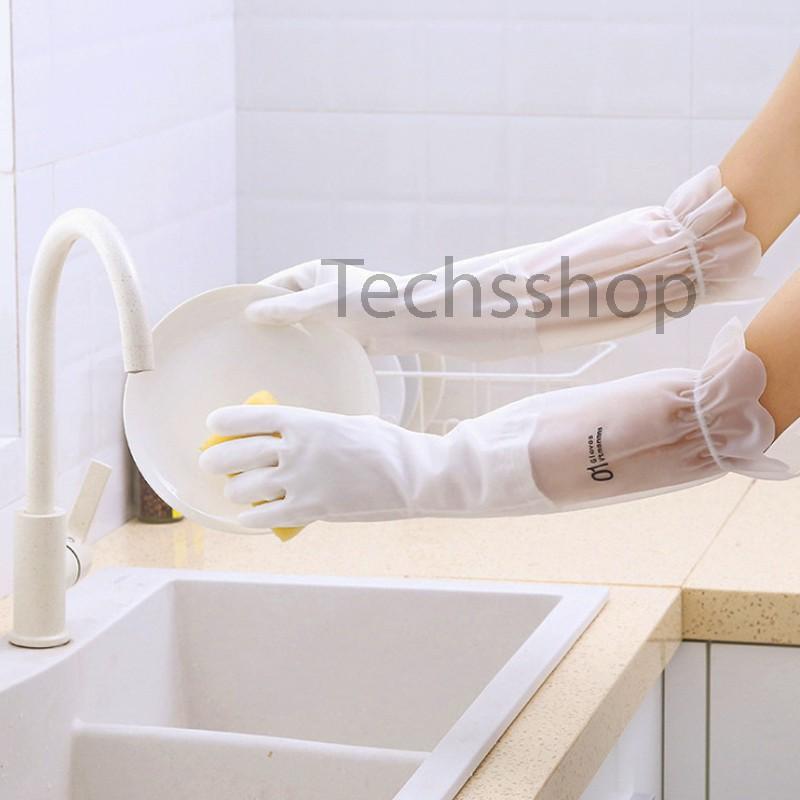 Găng Tay Vệ Sinh Bảo Vệ Tay Siêu Dày Loại Dài 45cm - Dụng Cụ Vệ Sinh, Giặt Giũ Quần Áo Tiện Lợi