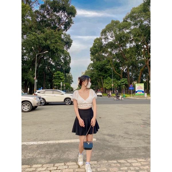 ( HÌNH THẬT) CHÂN VÁY XẾP LI CẠP CAO TÔN DÁNG- PLEATED SKIRT