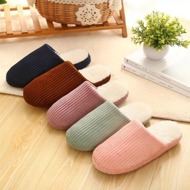 (Giá sale) Dép bông nhung tăm êm chống trượt