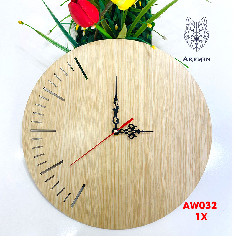 AW032 - Đồng Hồ Gỗ Decor Trang Trí Nhà Cửa – Đồng Hồ Treo Tường Hiện Đại