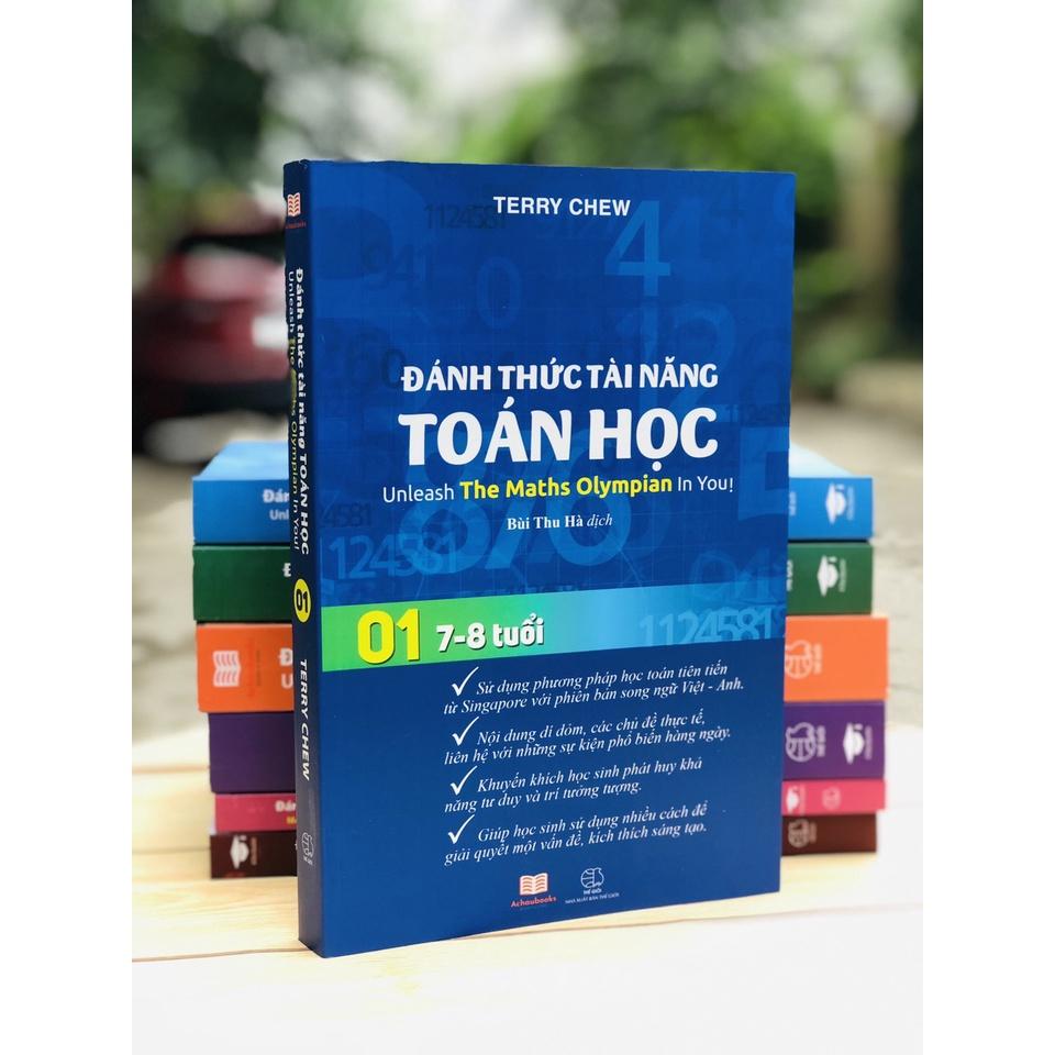 Sách Đánh Thức Tài Năng Toán Học 1 và 2, Toán lớp 1,2,3  ( 7 - 9 tuổi )