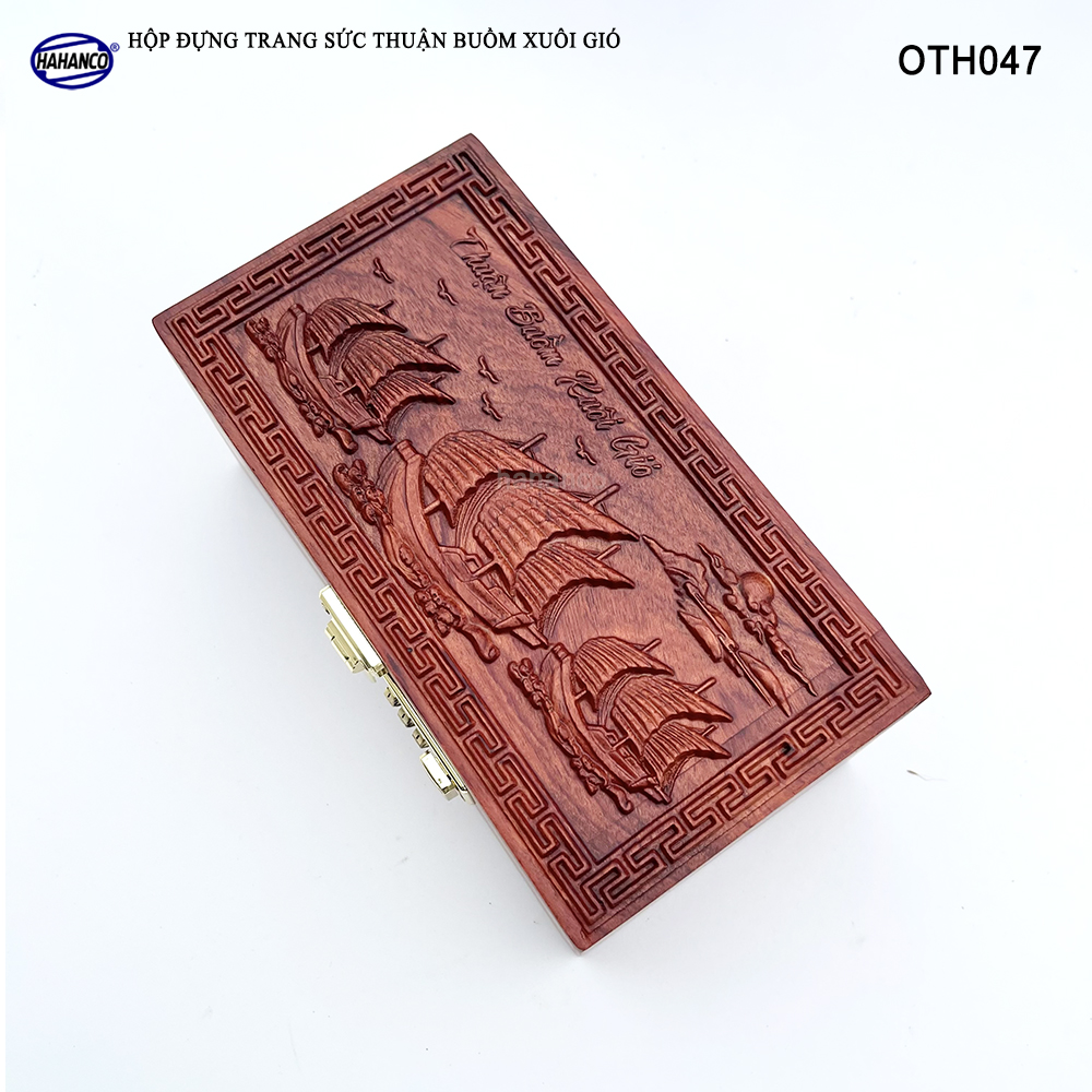 Hộp Đựng Trang Sức Thuận Buồm Xuôi Gió Bằng Gỗ Hương Có Mã Số An Toàn - OTH047