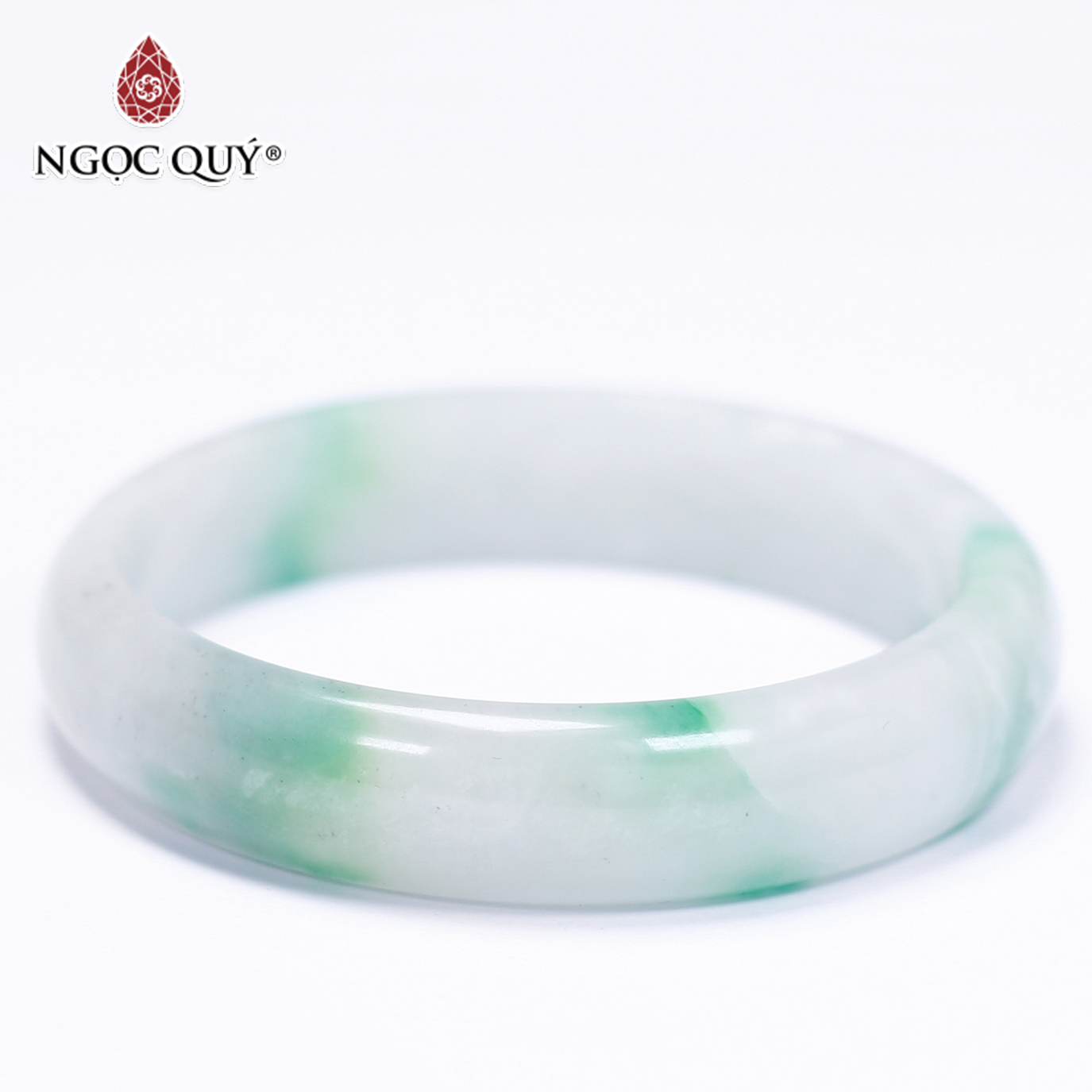 Vòng tay liền khối đá cẩm thạch ni49 mệnh hỏa, mộc - Ngọc Quý Gemstones