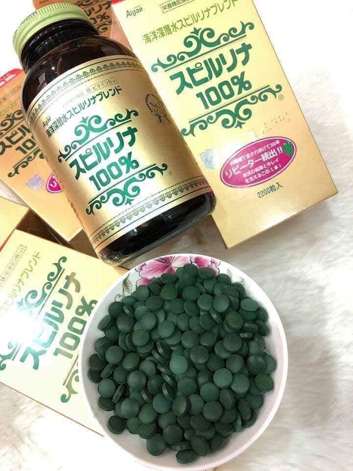 Thực phẩm chức năng Tảo xoắn Spirulina nội địa Nhật Bản 2200 viên