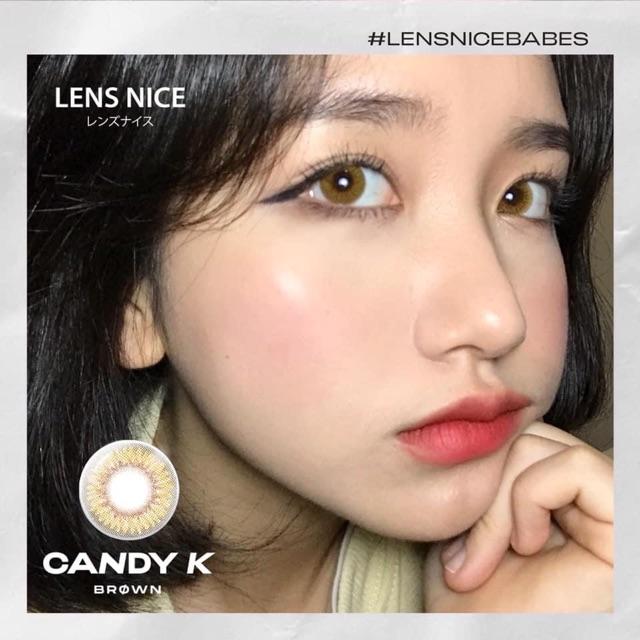 Kính tròng Candy K brown 0 độ Kính Áp Tròng FAIRY SHOP CONTACT LENS