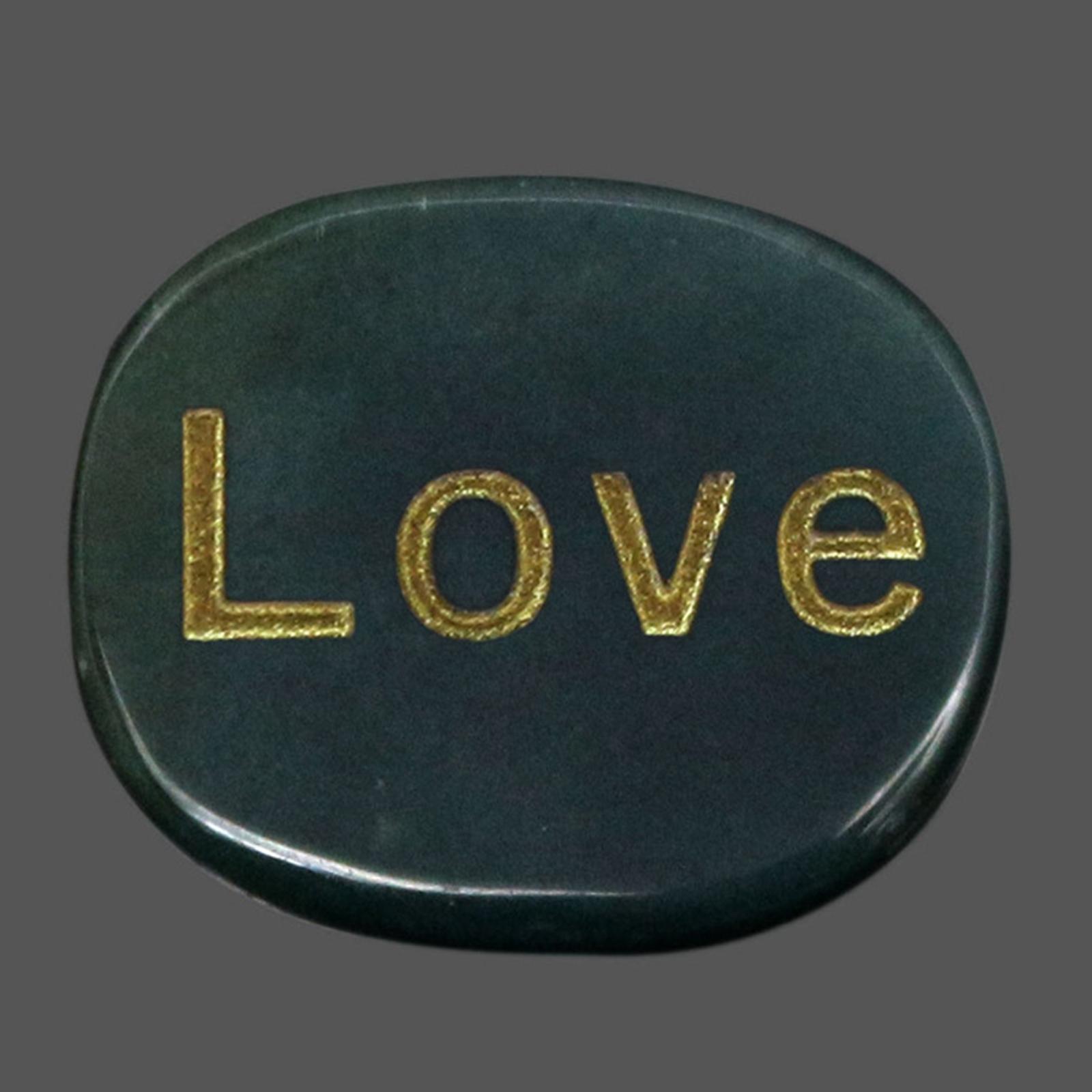 Small Engraved Stones, Polished Flat Oval Shape Tumble Stones Pocket Stones for Dorm Desk Night  Unique Gifts