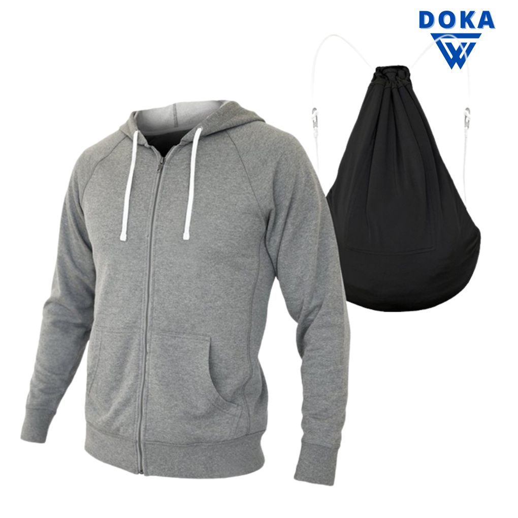 Áo khoác nam chống nắng gió thu đông Doka (NBLS201) chất liệu nỉ giữ ấm cao cấp có màu đen , xám đậm , xám lợt 