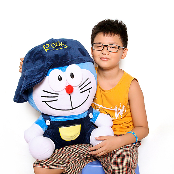 Gấu bông Doraemon rock mũ cực ngầu gấu bông sóc nhí xinh xắn Tặng khẩu trang thời trang vải Su màu ngẫu nhiên