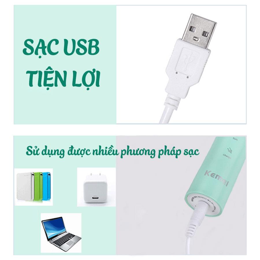 Bàn chải đánh răng điện KEMEI KM-YS713 điều chỉnh 6 chế độ công nghệ rung siêu âm sạch sâu gấp nhiều lần bàn chải thường