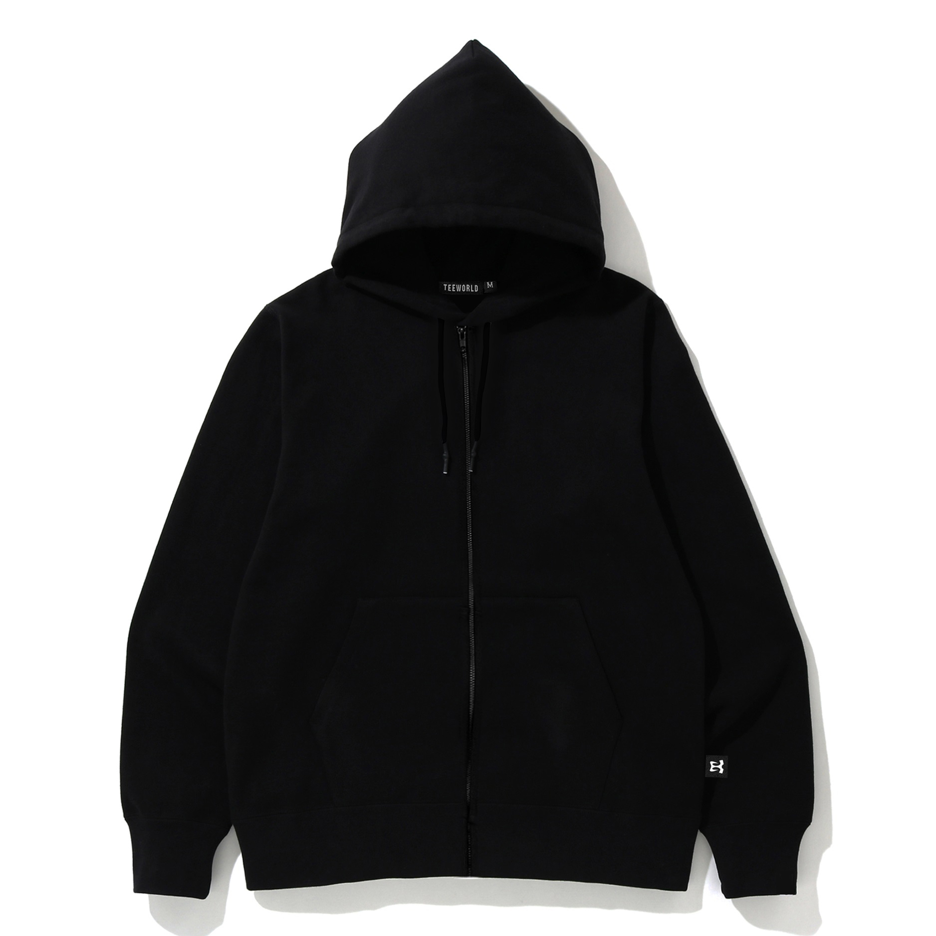 Áo Hoodie Zip Teeworld trơn cao cấp fom Rộng Thời Trang Unisex Nam Nữ