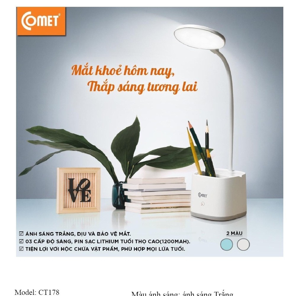 Đèn Bàn LED COMET CT178B - Màu