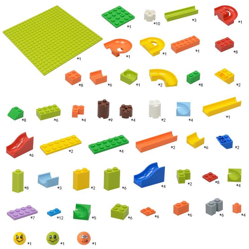 Bộ Đồ Chơi Lắp Ghép Xếp Hình Cầu Trượt Gồm 206 Chi Tiết Lego Phát Triển Trí Não