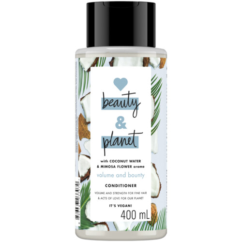 Combo Dầu gội và Dầu xả LOVE BEAUTY &amp; PLANET Phục hồi hư tổn với 100% dầu dừa organic và hương hoa ngọc lan tây 400ml