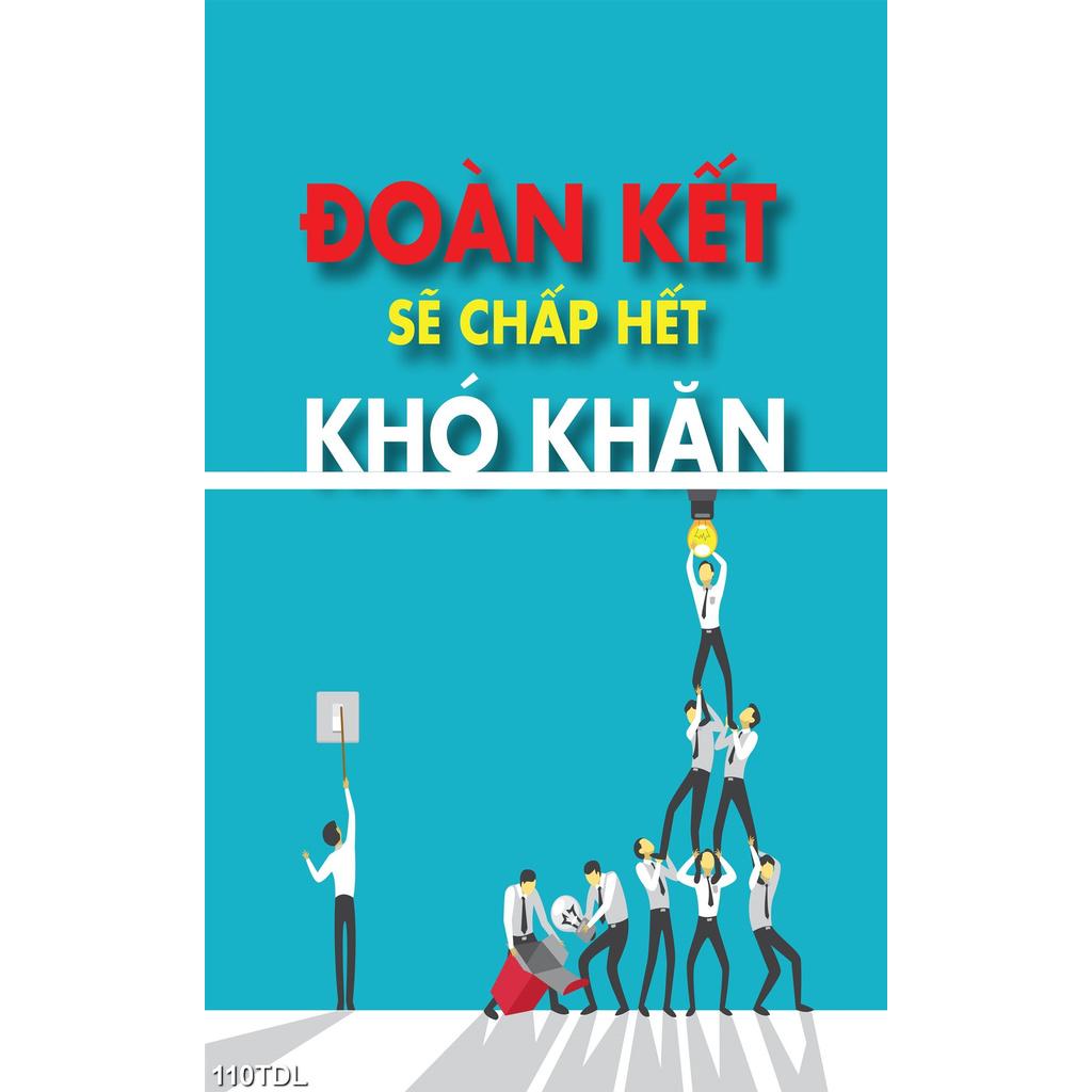DECAL SLOGAN ĐOÀN KẾT SẼ CHẤP HẾT KHÓ KHĂN