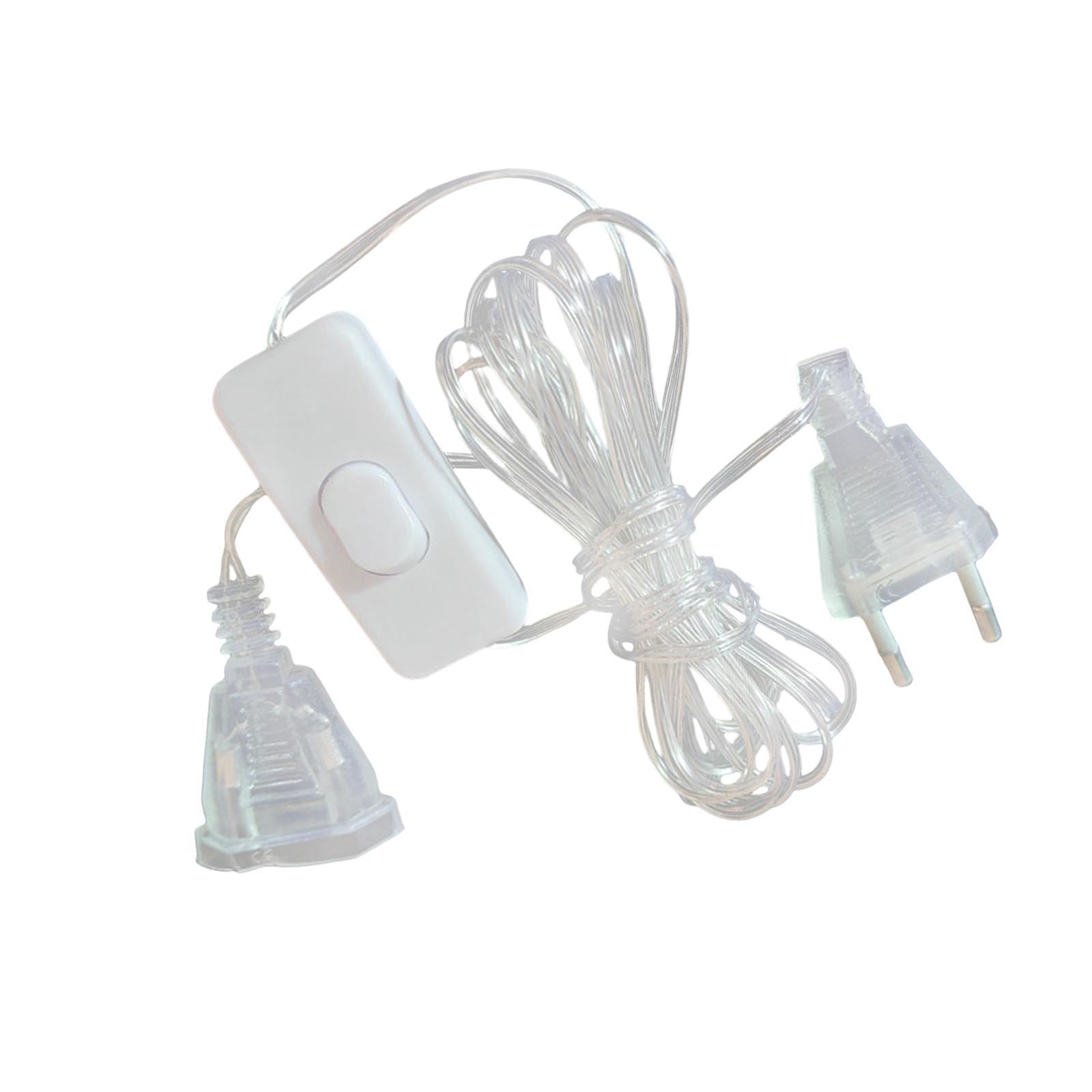 LED Light Power Extension Cord Extension Cable Plug Connector for Holiday