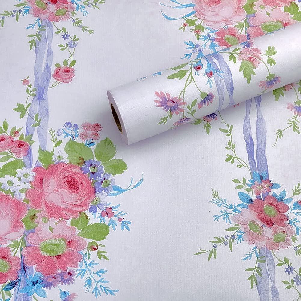 Combo 10 mét giấy dán tường, decal dán tường trang trí nhà cửa ĐÓA HOA SANG TRỌNG khổ 45cm