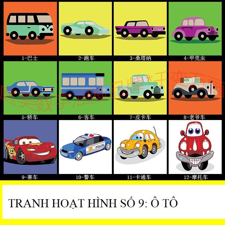 Combo 12 tranh hoạt hình cho trẻ em size 20x20 PHẦN 1