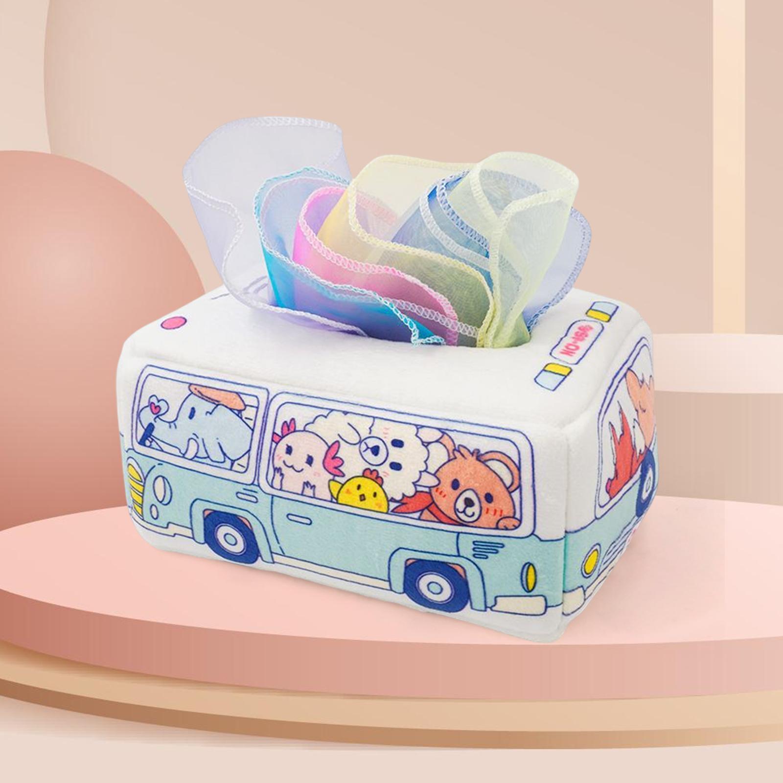 2x Baby Tissue Box with Hand Towel Sensory Toys for Preschool Toddlers