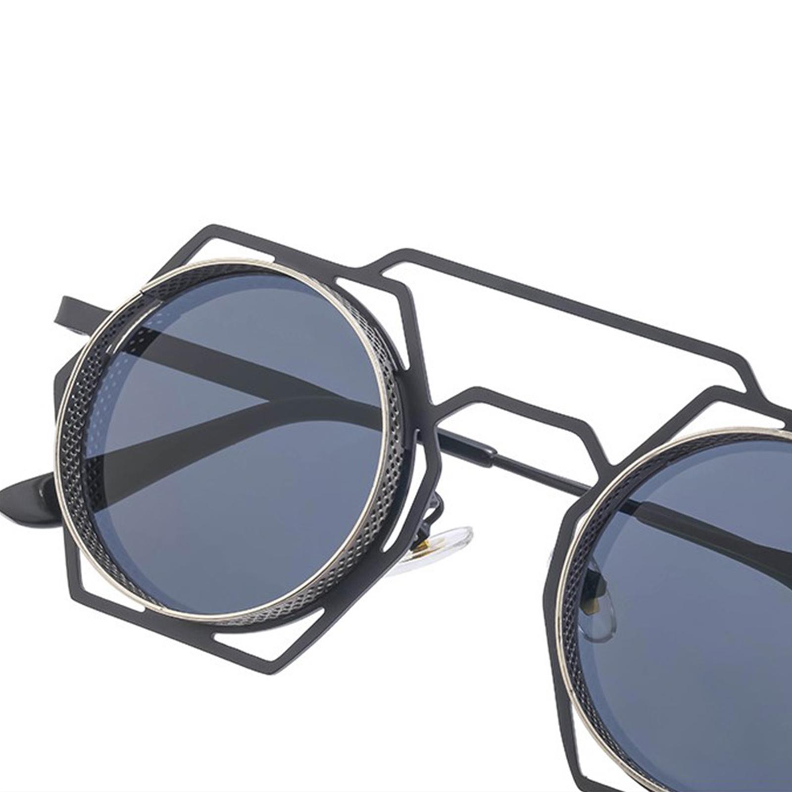 Retro Steampunk Sunglasses Gothic Eyeglasses Circle Glasses for Womens Men Adult