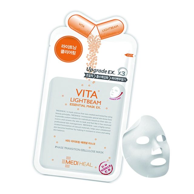 Combo 5 Mặt nạ dưỡng trắng sáng da Mediheal Vita Lightbeam Essential Mask Ex
