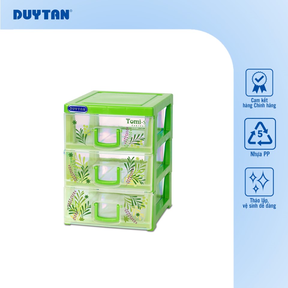 Tủ nhựa DUY TÂN Tomi S 3 ngăn  - 08982