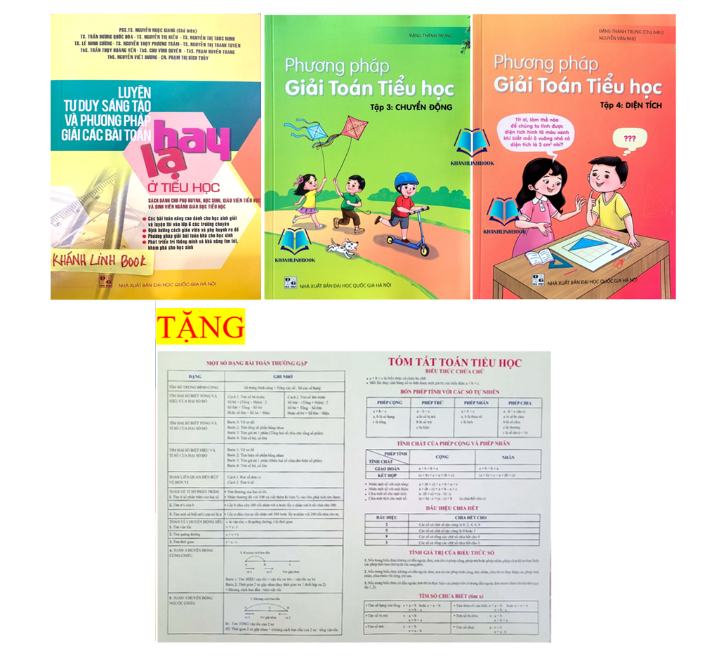 Sách Combo Luyện tư duy sáng tạo và phương pháp giải các bài toán hay và lạ ở tiểu học + Phương pháp giải toán tiểu học