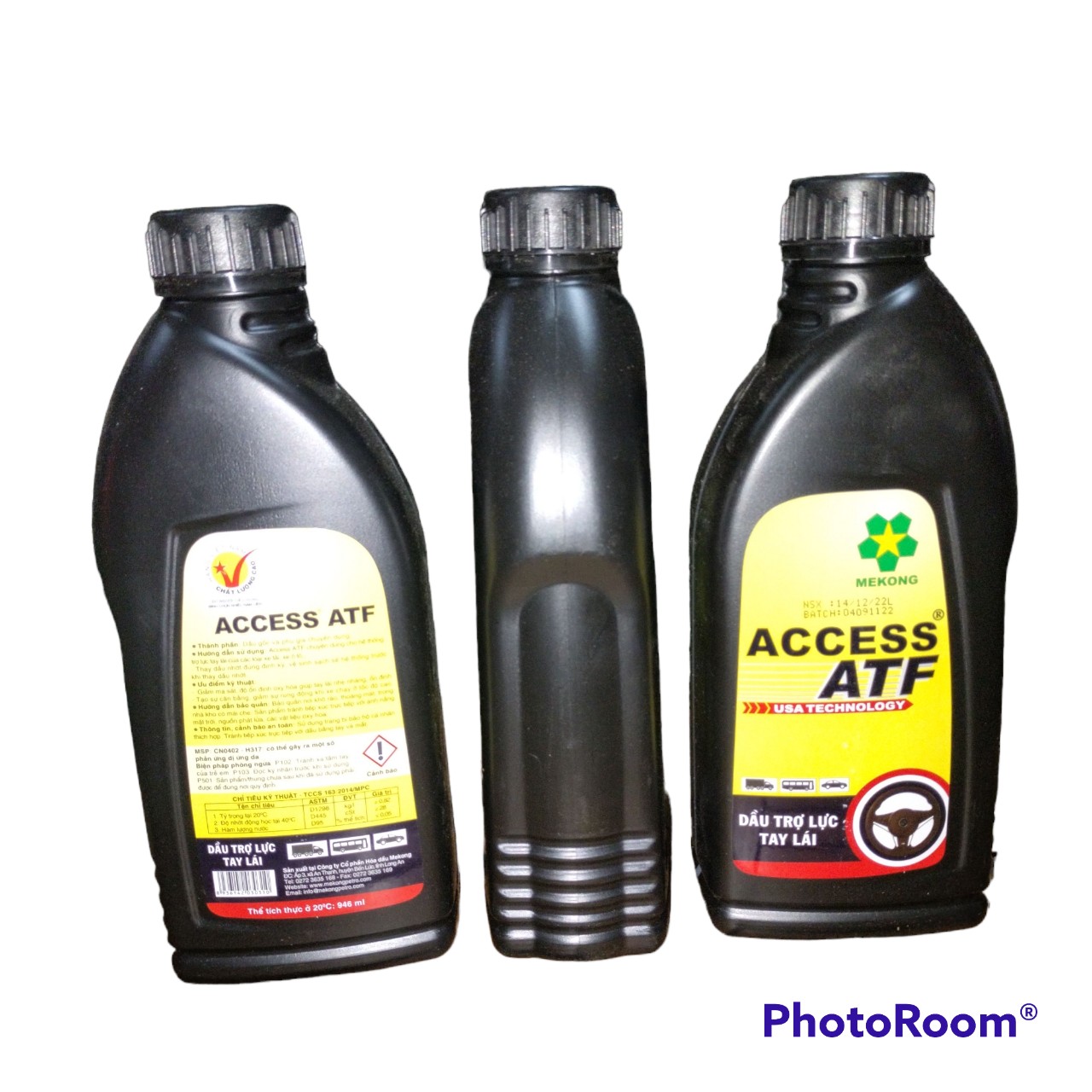 Dầu trợ lực tay lái ô tô, xe tải Access ATF. Loại chai 946ml. Hàng Việt Nam chất lượng cao