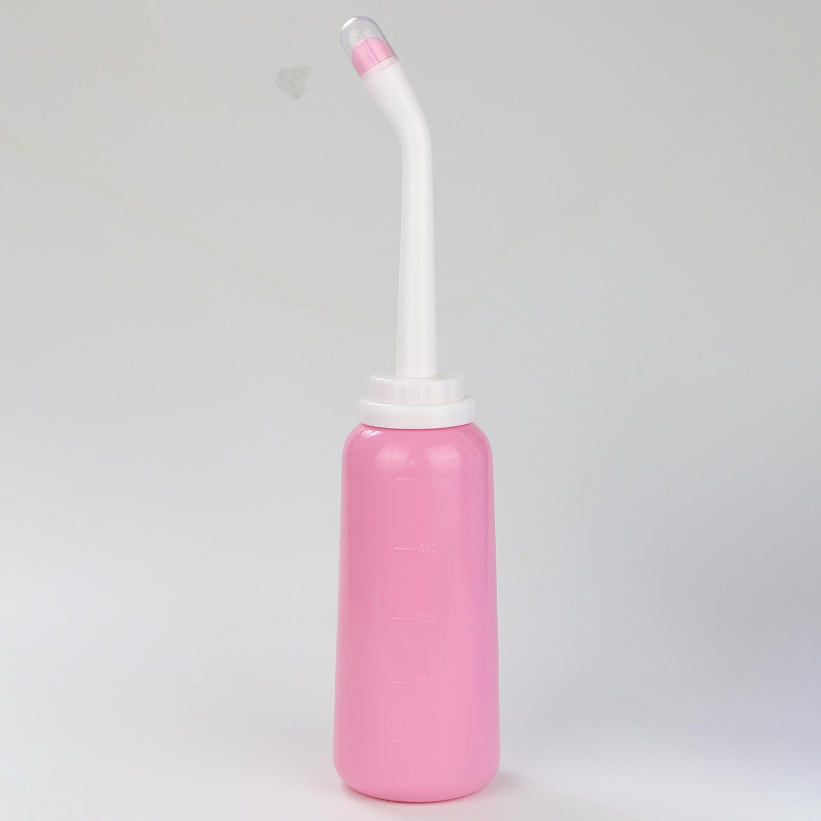 Vaginal Douche Cleaner 500ml with Dual Nozzles Bidet Sprayer Translucent TPE