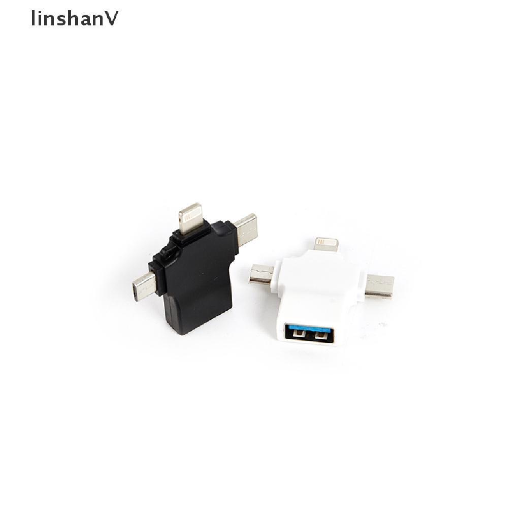 Đầu Chuyển Đổi OTG USB 3.0 Type C Micro USB 3 Trong 1 Tiện Dụng Cho IPhone