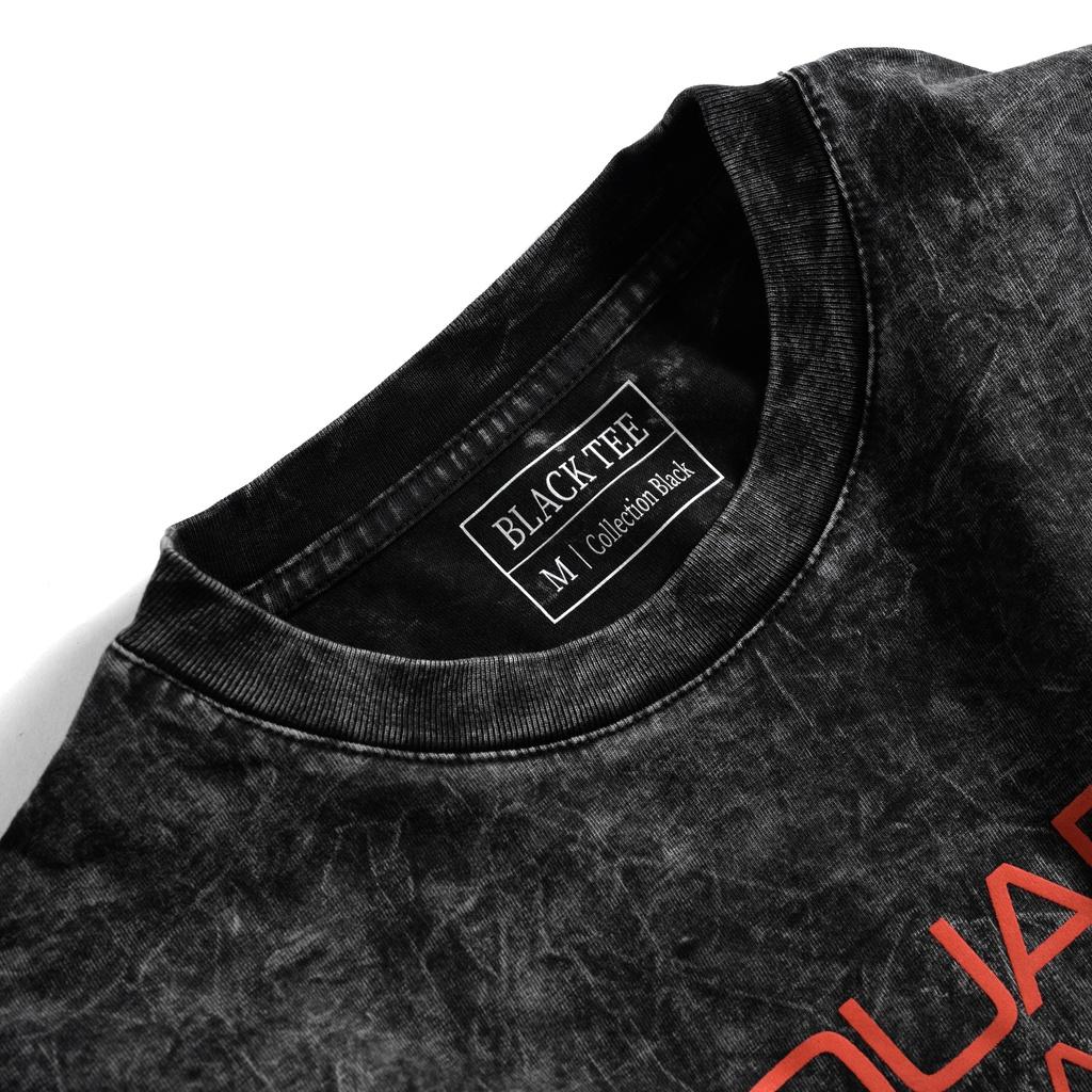 Áo thun xám Wash BLACK TEE vải cotton 100% dày dặn mềm mịn cao cấp dành cho nam nữ TSBLT0035