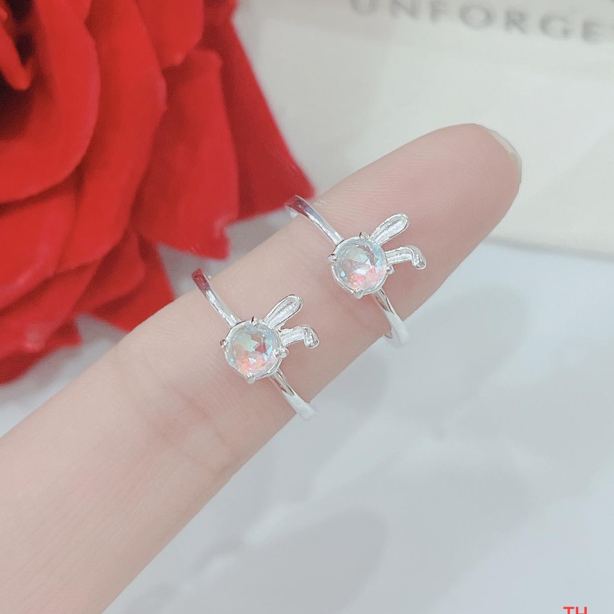 Nhẫn bạc nữ hình thỏ freesize chất liệu bạc s925 MS060t