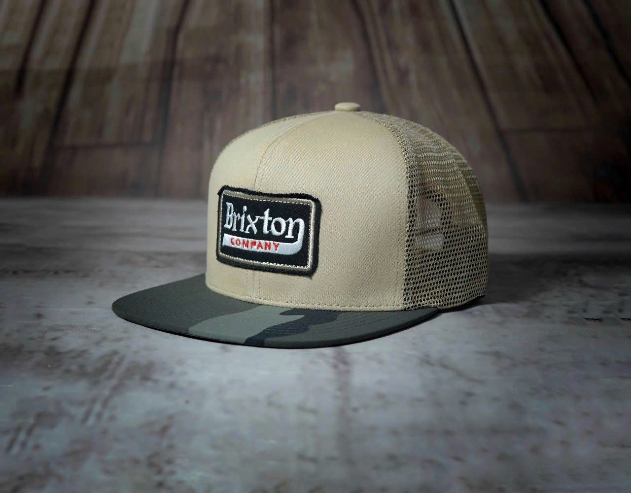 Nón snapback, mũ hiphop Brixton rằn ri vải kaki Form chuẩn đẹp (Ảnh thật)