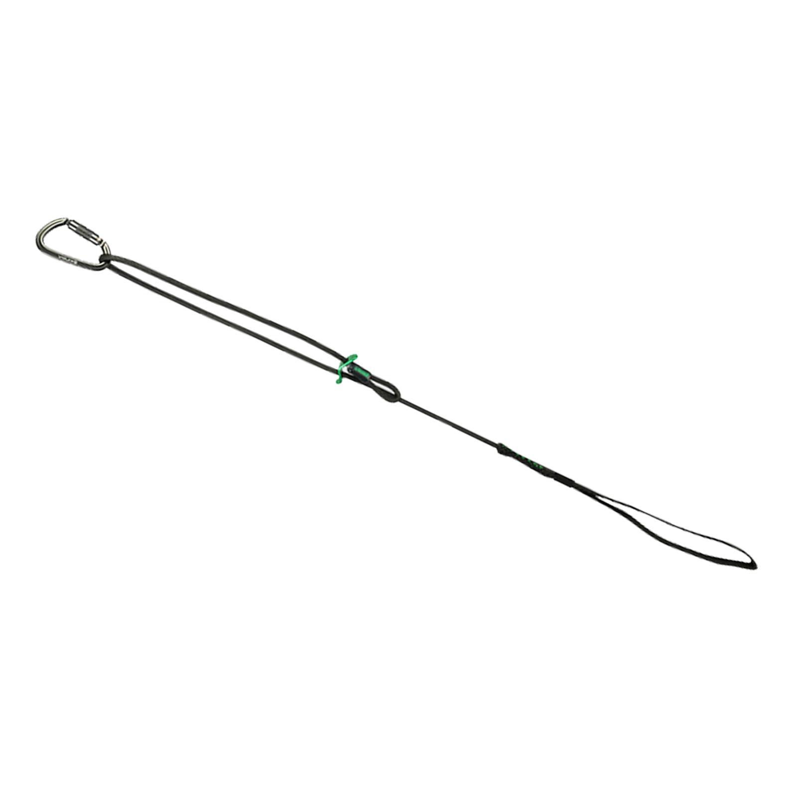 Climbing Ascender , Adjustable Rappelling Descender Foot Loop Ascender with Carabiner for Caving Working Adventure Arborist Climbing