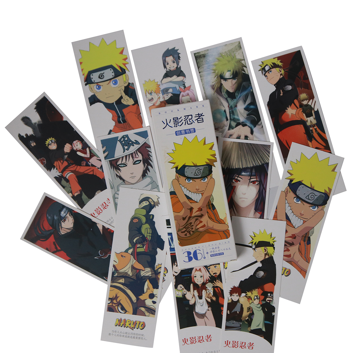 Hộp 36 Bookmark Đánh Dấu Sách Naruto