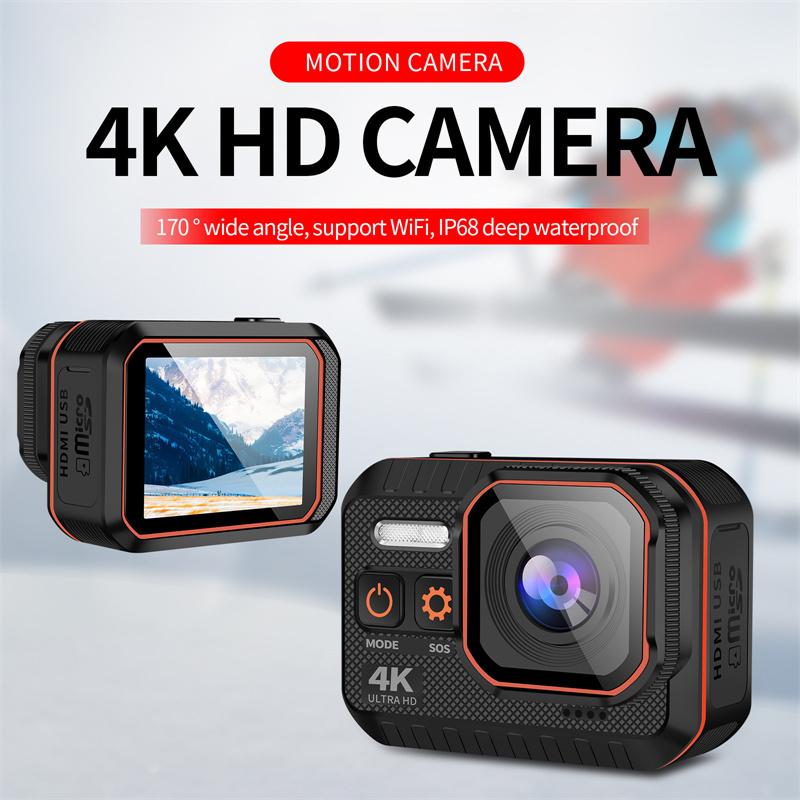 Camera hành động mới 4K60fps với 128g SD Card HD màn hình HD Máy ảnh thể thao chống thấm máy quay máy ảnh thể thao camera camera cam