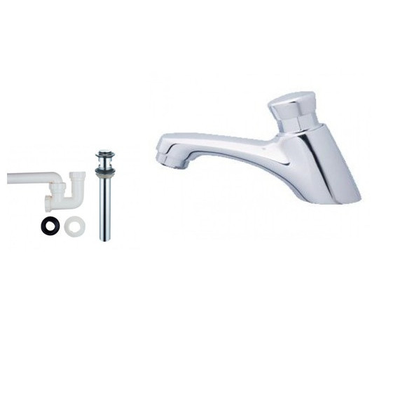 Vòi lavabo lạnh nhấn tự động ngắt Caesar B053CU (đã bao gồm bộ xả nhấn)