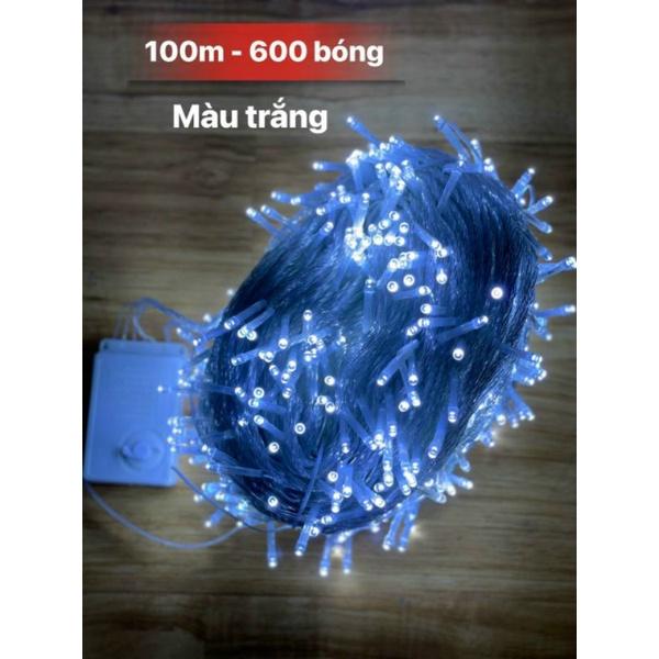Dây đèn led trang trí 100m 600 bóng nhấp nháy có nút điều khiển nhiều chế độ