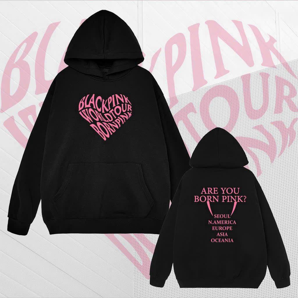 Áo Hoodie Nam Nữ Phối Form Rộng BLACKPINK HTM FASHION